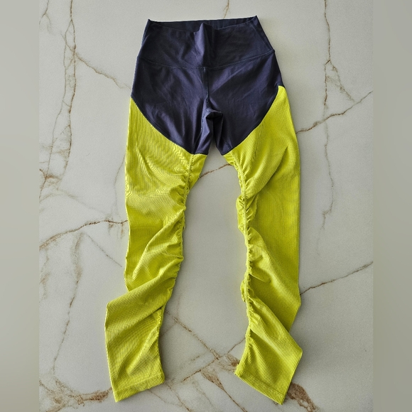 Zyia Active Neon Yellow Parallel Luxe Leggings Sz 4 - Picture 3 of 14